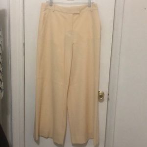 Vintage ivory John Galliano high-waisted wide leg trousers (US 10)